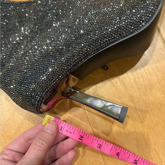 Steve Madden | Shoes | Steve Madden Vakay Rhinestone Booties  Steve Madden Vakay black silver rhinestone stiletto heel bootie boot sz 8.5